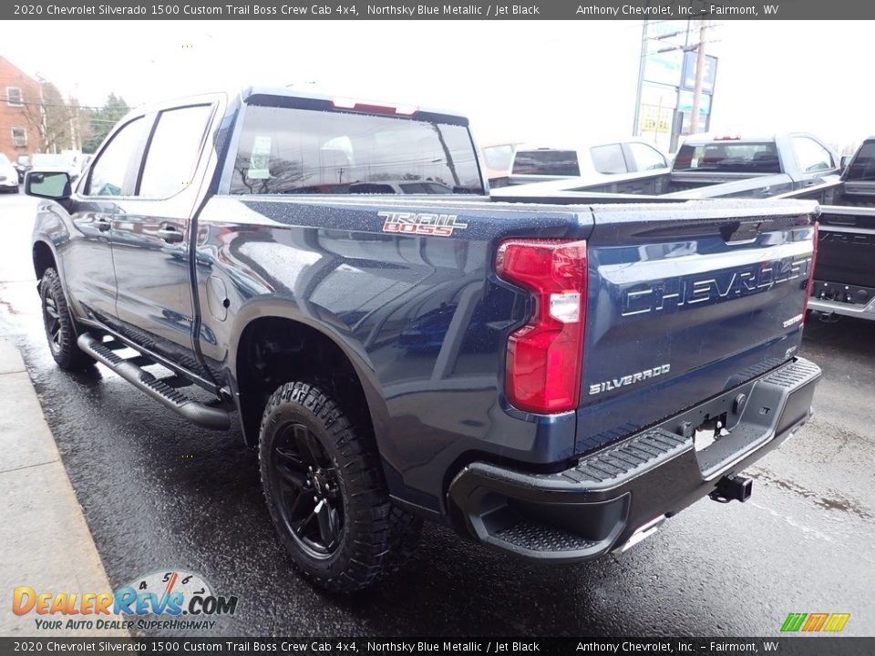 2020 Chevrolet Silverado 1500 Custom Trail Boss Crew Cab 4x4 Northsky Blue Metallic / Jet Black Photo #5