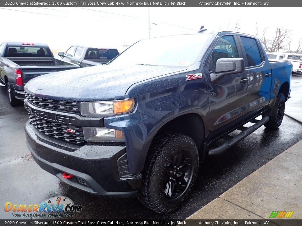 2020 Chevrolet Silverado 1500 Custom Trail Boss Crew Cab 4x4 Northsky Blue Metallic / Jet Black Photo #6