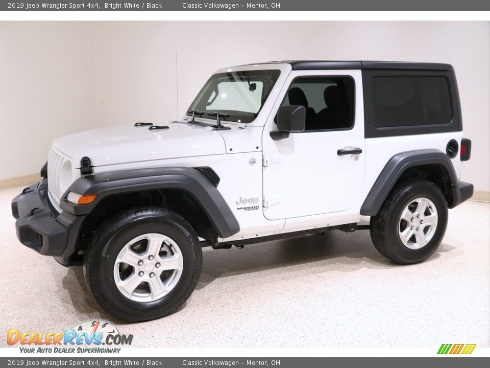 2019 Jeep Wrangler Sport 4x4 Bright White / Black Photo #3