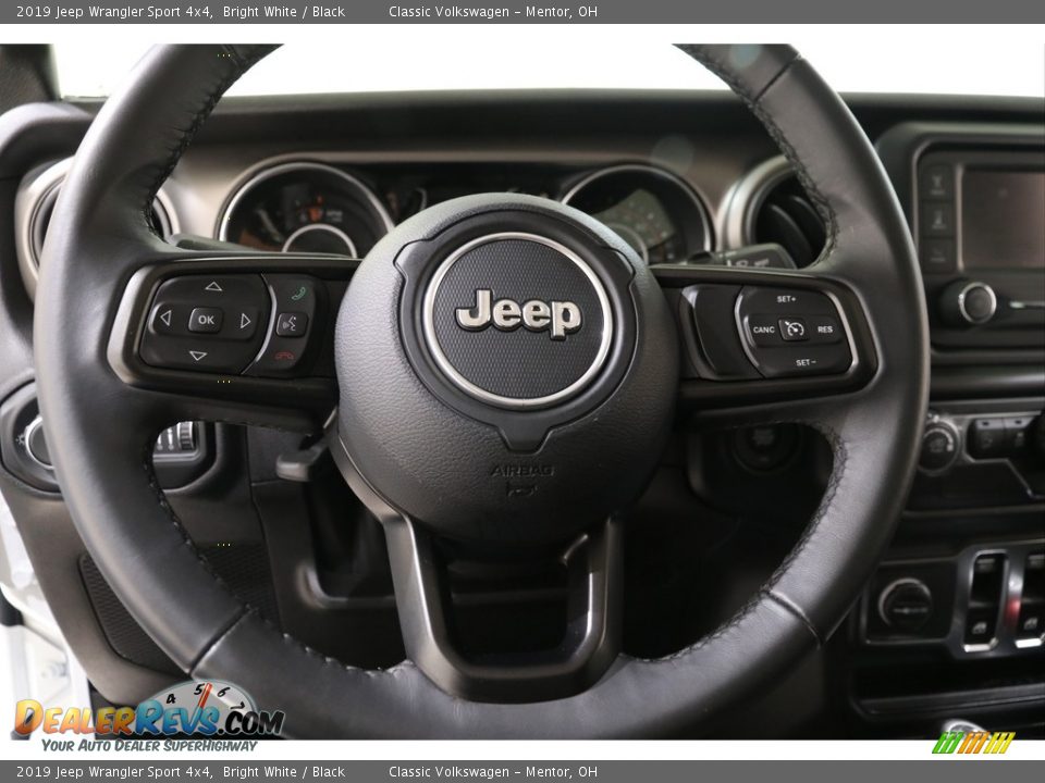2019 Jeep Wrangler Sport 4x4 Bright White / Black Photo #7
