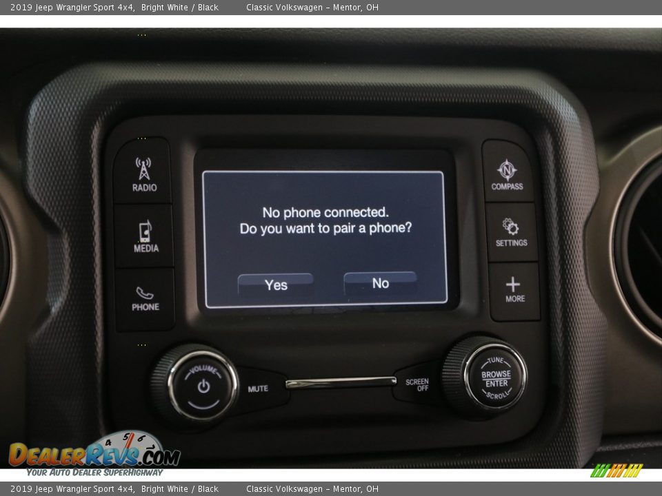 2019 Jeep Wrangler Sport 4x4 Bright White / Black Photo #11