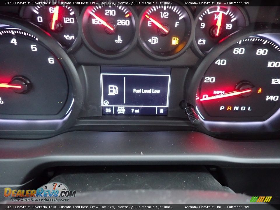 2020 Chevrolet Silverado 1500 Custom Trail Boss Crew Cab 4x4 Northsky Blue Metallic / Jet Black Photo #17