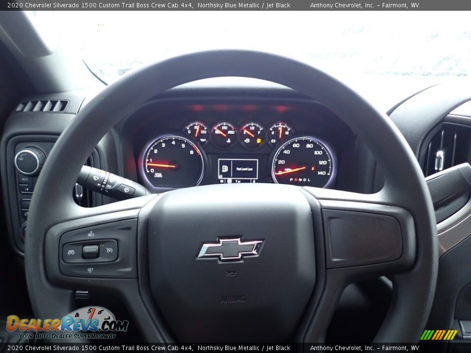 2020 Chevrolet Silverado 1500 Custom Trail Boss Crew Cab 4x4 Northsky Blue Metallic / Jet Black Photo #20