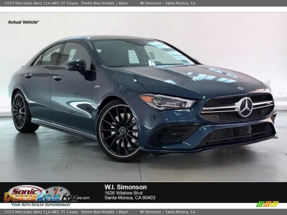 2020 Mercedes-Benz CLA AMG 35 Coupe Denim Blue Metallic / Black Photo #1