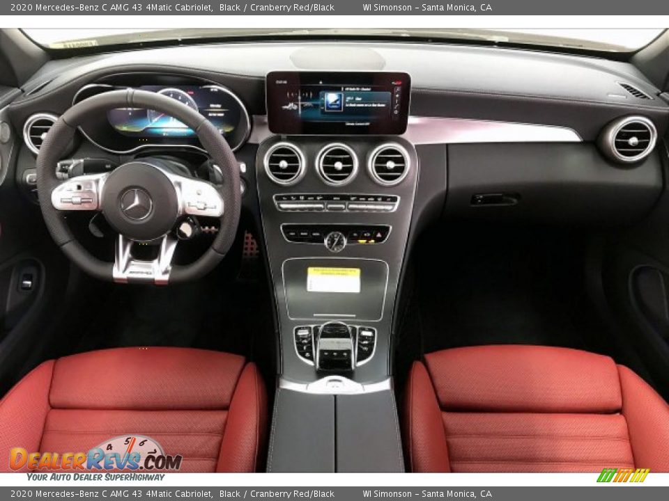 Dashboard of 2020 Mercedes-Benz C AMG 43 4Matic Cabriolet Photo #17