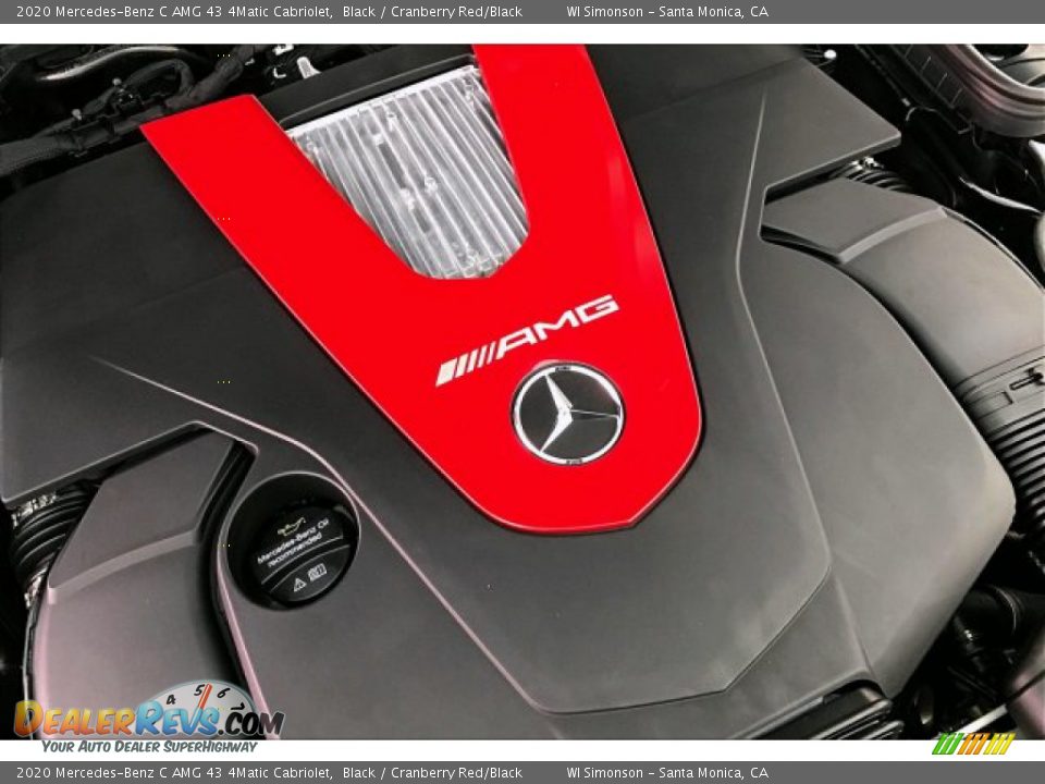 2020 Mercedes-Benz C AMG 43 4Matic Cabriolet Black / Cranberry Red/Black Photo #30