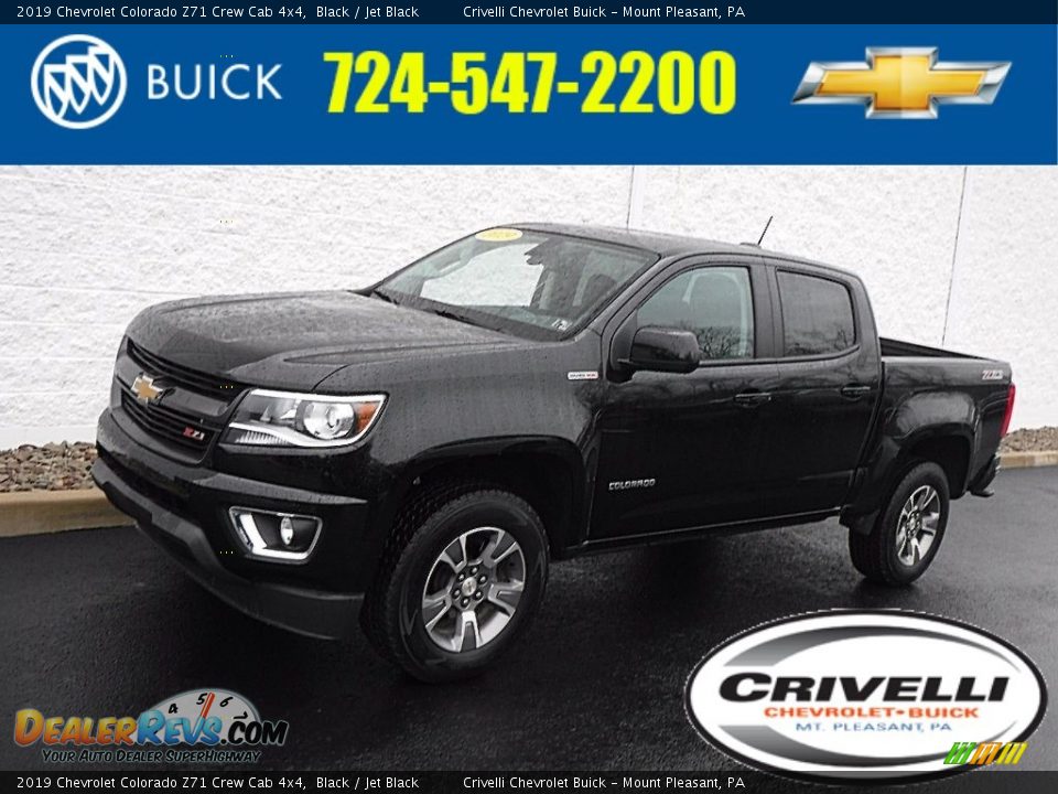 2019 Chevrolet Colorado Z71 Crew Cab 4x4 Black / Jet Black Photo #1