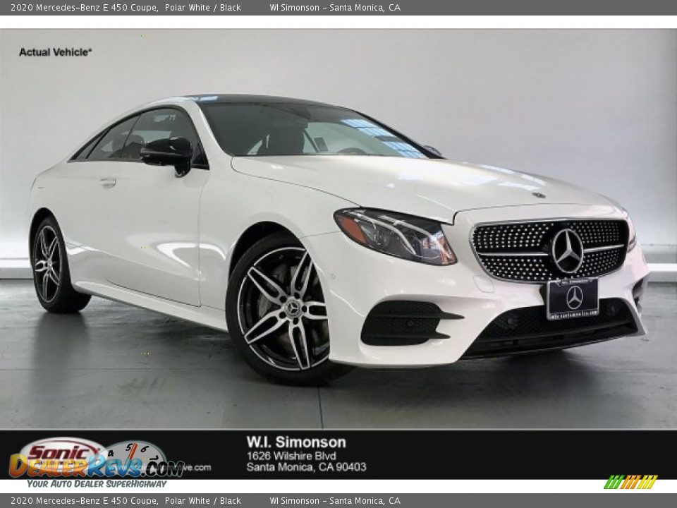 2020 Mercedes-Benz E 450 Coupe Polar White / Black Photo #1