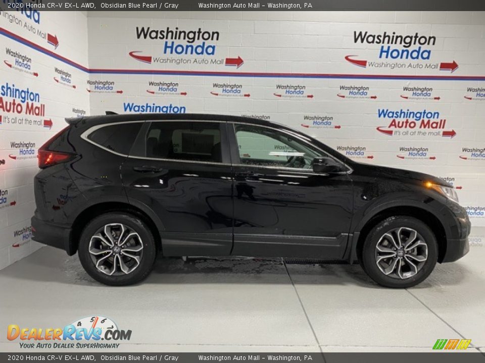 2020 Honda CR-V EX-L AWD Obsidian Blue Pearl / Gray Photo #1