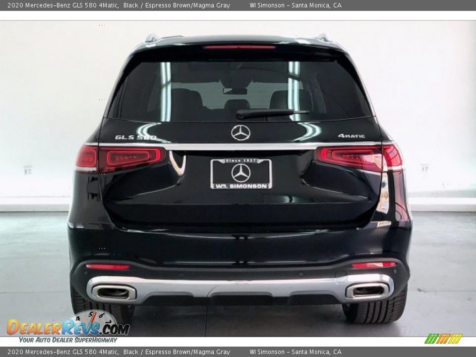 2020 Mercedes-Benz GLS 580 4Matic Black / Espresso Brown/Magma Gray Photo #3