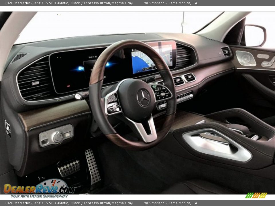 2020 Mercedes-Benz GLS 580 4Matic Black / Espresso Brown/Magma Gray Photo #4