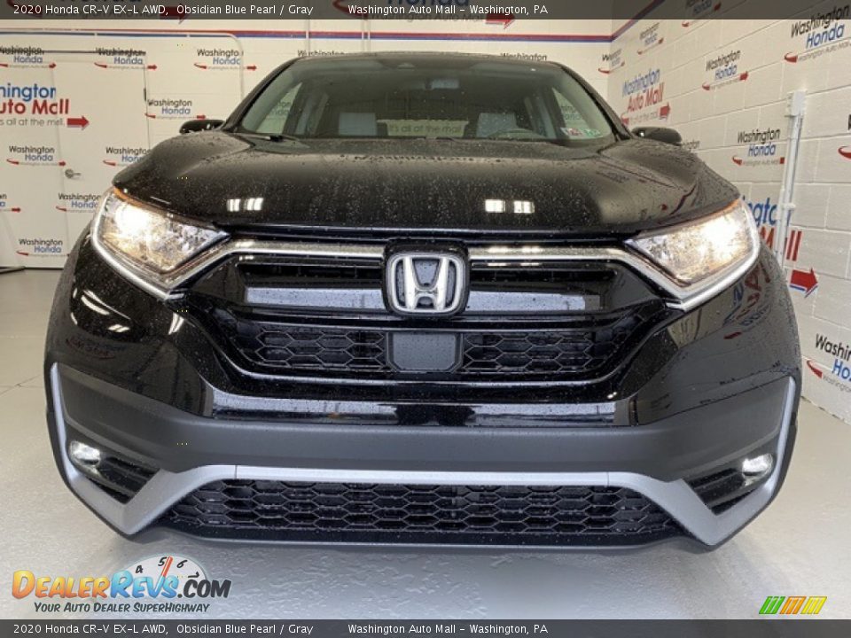 2020 Honda CR-V EX-L AWD Obsidian Blue Pearl / Gray Photo #3