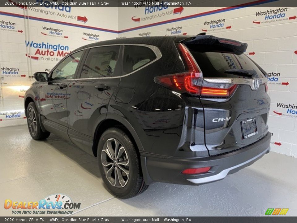 2020 Honda CR-V EX-L AWD Obsidian Blue Pearl / Gray Photo #6