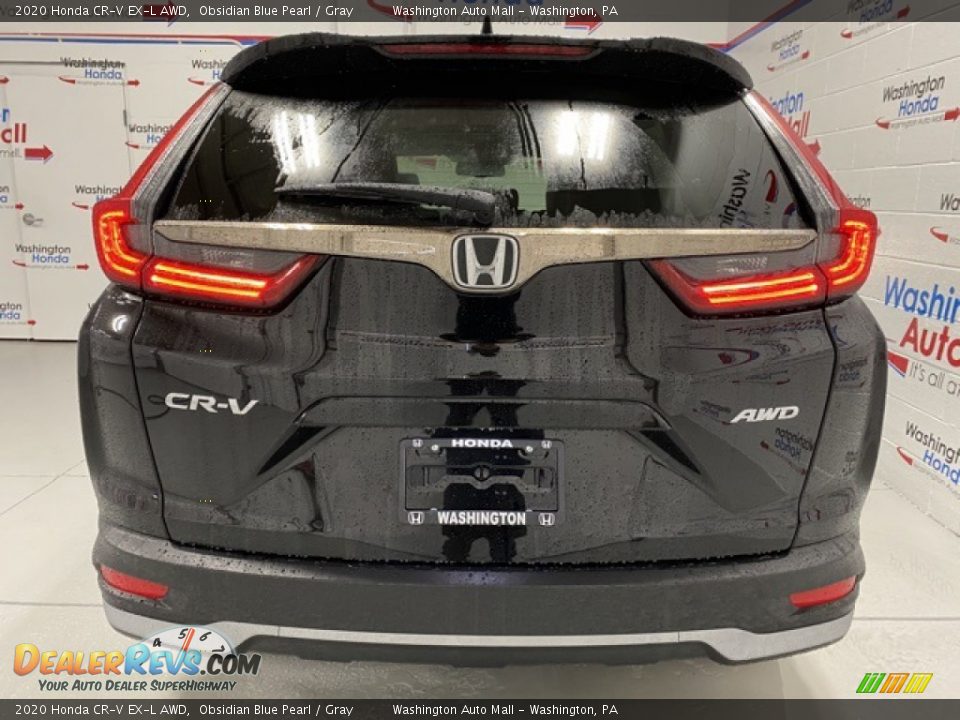 2020 Honda CR-V EX-L AWD Obsidian Blue Pearl / Gray Photo #7