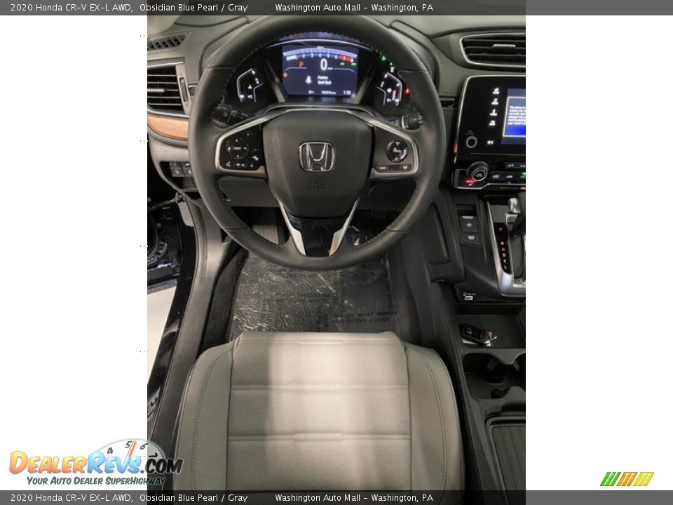 2020 Honda CR-V EX-L AWD Obsidian Blue Pearl / Gray Photo #13