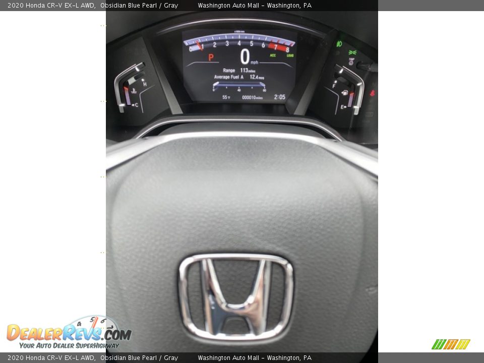2020 Honda CR-V EX-L AWD Obsidian Blue Pearl / Gray Photo #27