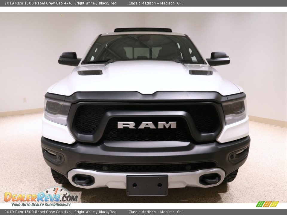 2019 Ram 1500 Rebel Crew Cab 4x4 Bright White / Black/Red Photo #2