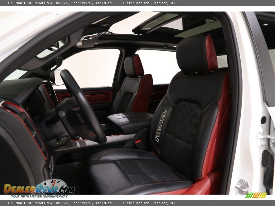 2019 Ram 1500 Rebel Crew Cab 4x4 Bright White / Black/Red Photo #7