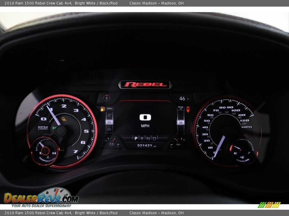 2019 Ram 1500 Rebel Crew Cab 4x4 Bright White / Black/Red Photo #10