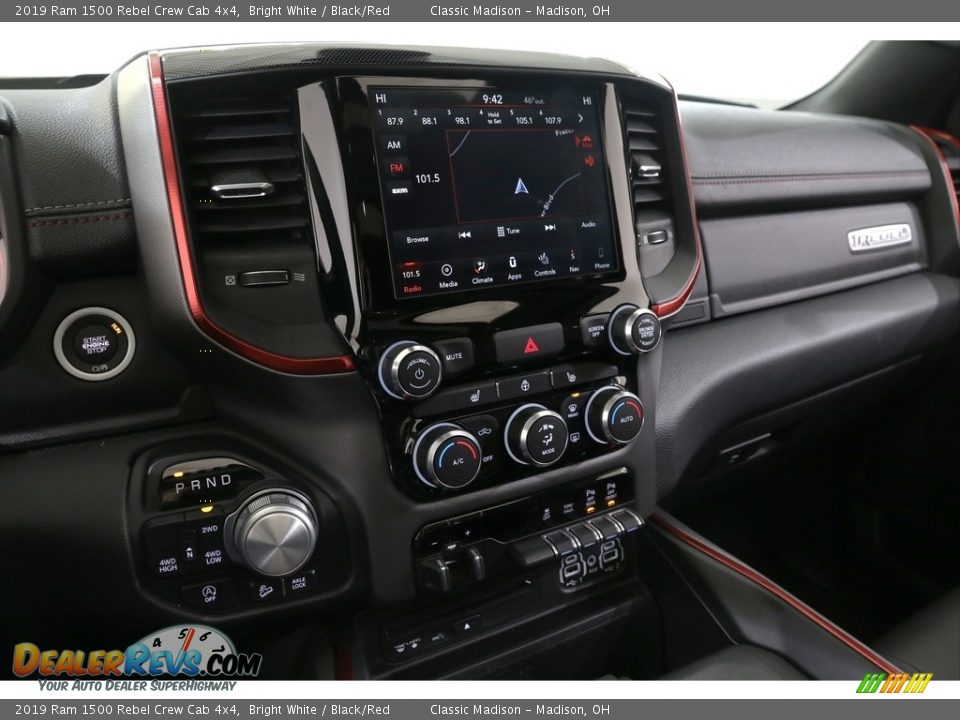 2019 Ram 1500 Rebel Crew Cab 4x4 Bright White / Black/Red Photo #11
