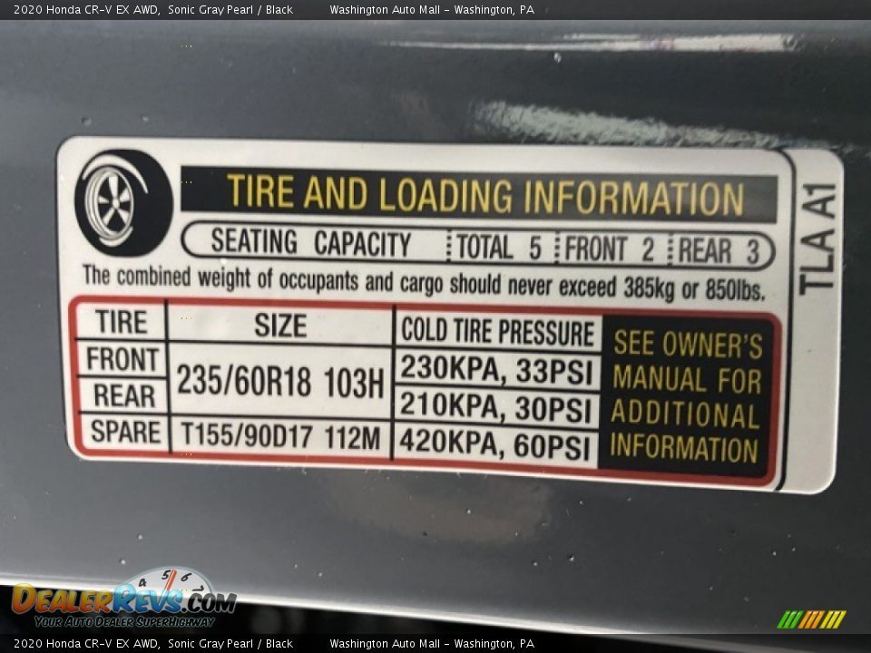2020 Honda CR-V EX AWD Sonic Gray Pearl / Black Photo #8