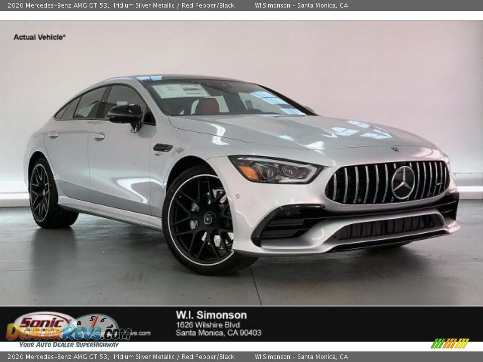 2020 Mercedes-Benz AMG GT 53 Iridium Silver Metallic / Red Pepper/Black Photo #1
