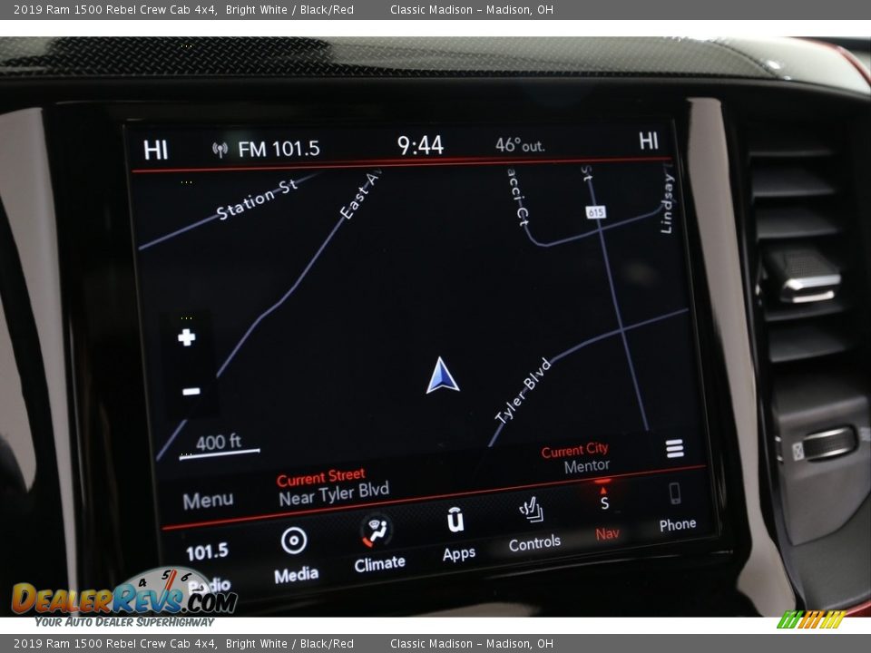 2019 Ram 1500 Rebel Crew Cab 4x4 Bright White / Black/Red Photo #19