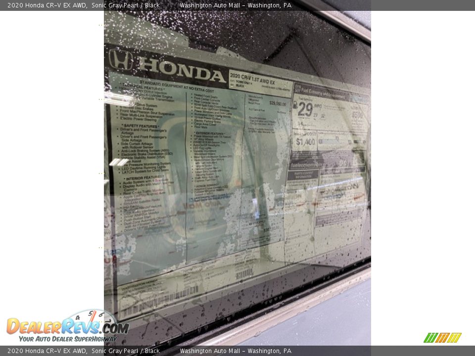 2020 Honda CR-V EX AWD Sonic Gray Pearl / Black Photo #15