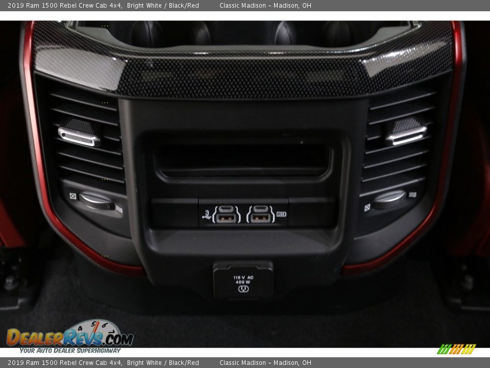 2019 Ram 1500 Rebel Crew Cab 4x4 Bright White / Black/Red Photo #29