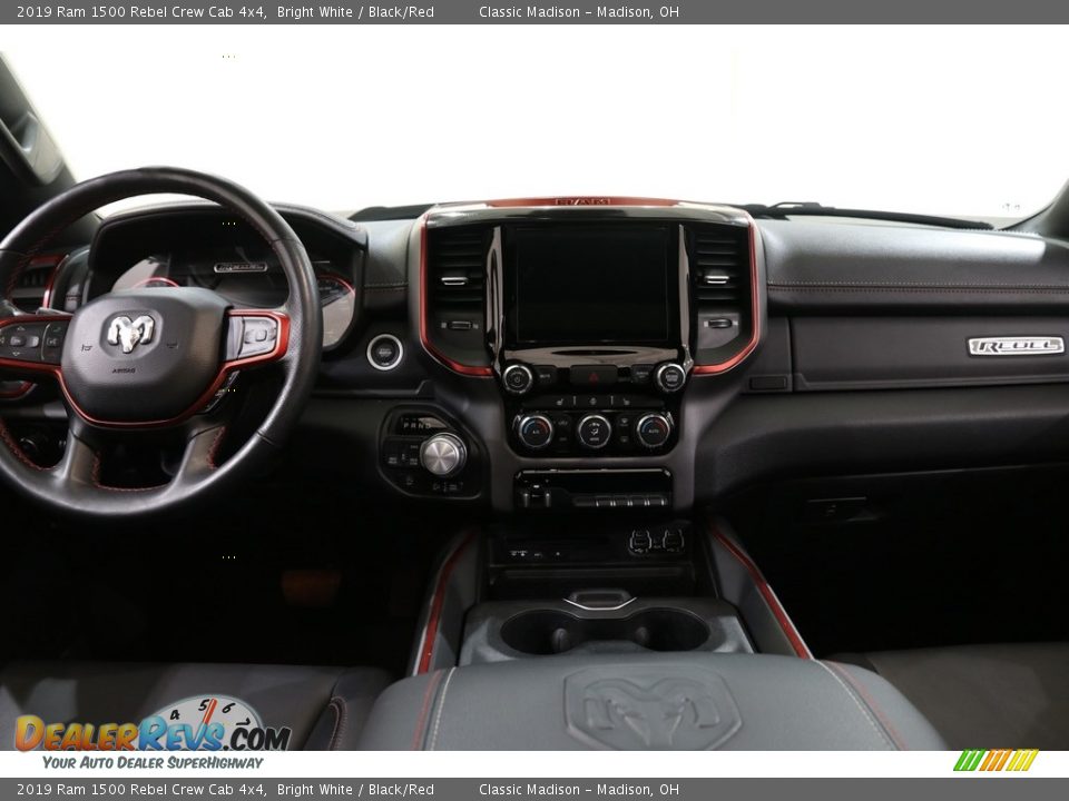 2019 Ram 1500 Rebel Crew Cab 4x4 Bright White / Black/Red Photo #30