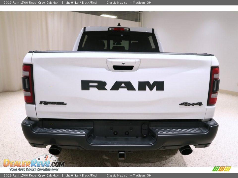 2019 Ram 1500 Rebel Crew Cab 4x4 Bright White / Black/Red Photo #31