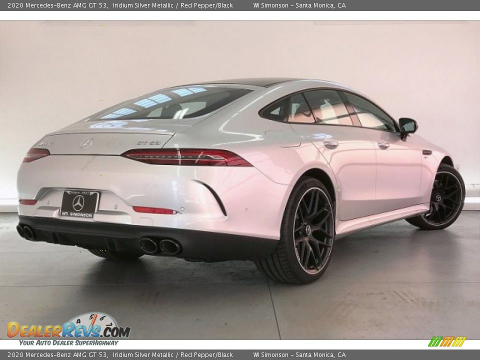 2020 Mercedes-Benz AMG GT 53 Iridium Silver Metallic / Red Pepper/Black Photo #16