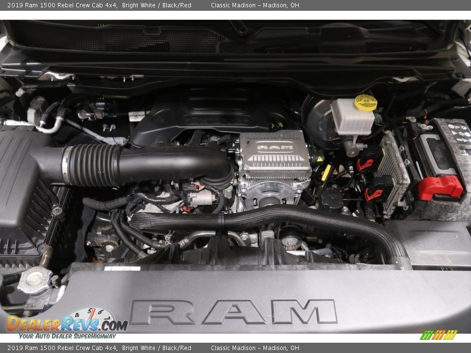2019 Ram 1500 Rebel Crew Cab 4x4 Bright White / Black/Red Photo #32