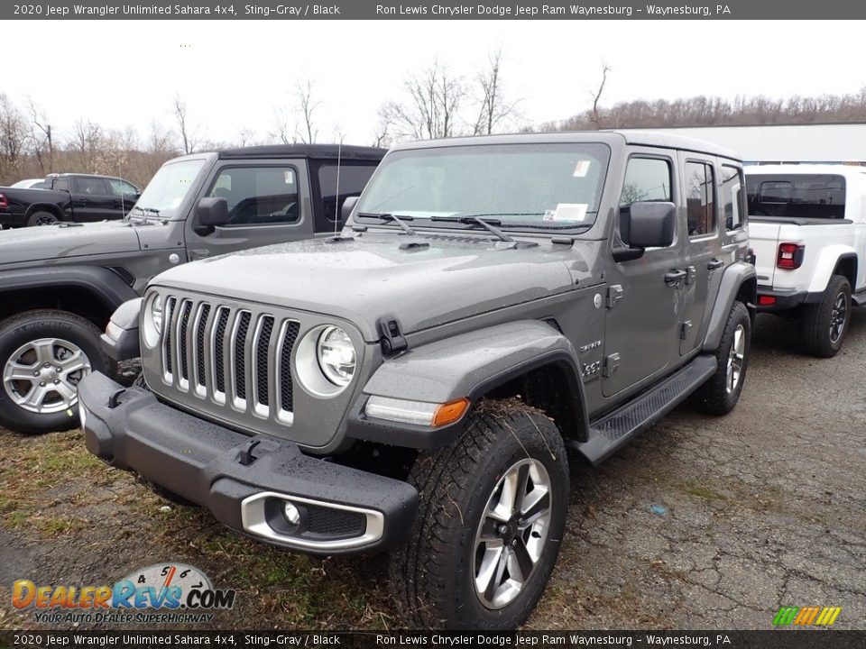 2020 Jeep Wrangler Unlimited Sahara 4x4 Sting-Gray / Black Photo #1
