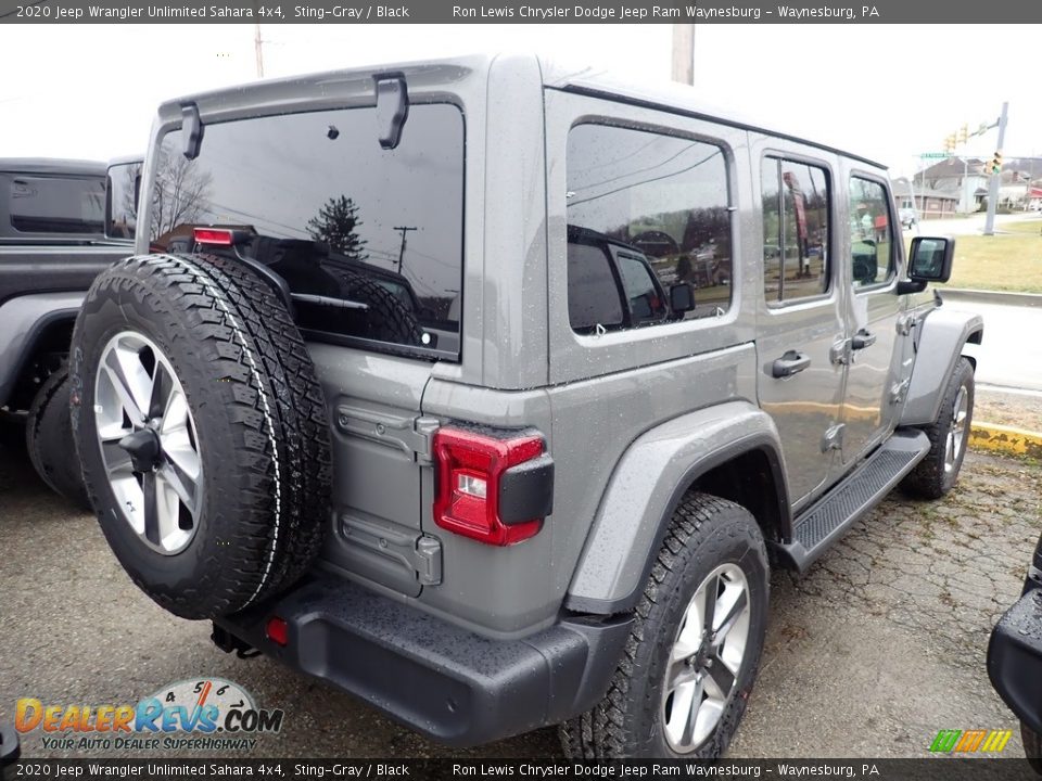 2020 Jeep Wrangler Unlimited Sahara 4x4 Sting-Gray / Black Photo #5