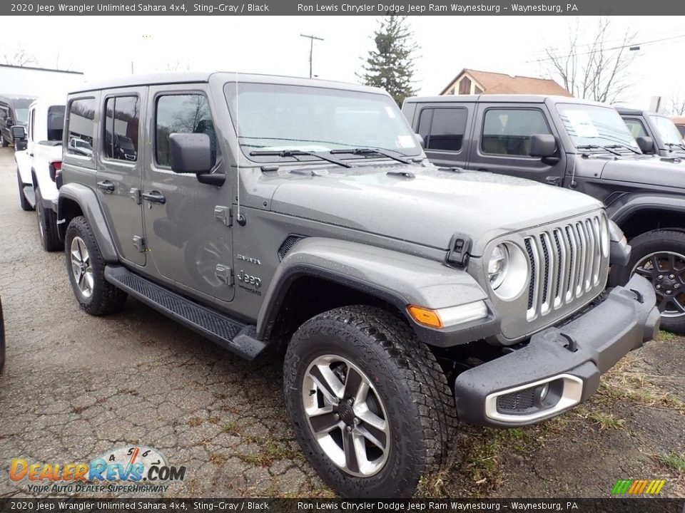 2020 Jeep Wrangler Unlimited Sahara 4x4 Sting-Gray / Black Photo #6