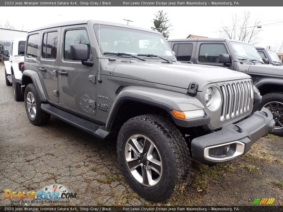 2020 Jeep Wrangler Unlimited Sahara 4x4 Sting-Gray / Black Photo #7