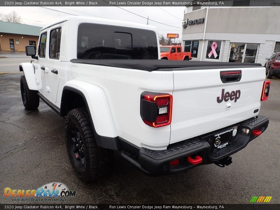 2020 Jeep Gladiator Rubicon 4x4 Bright White / Black Photo #4