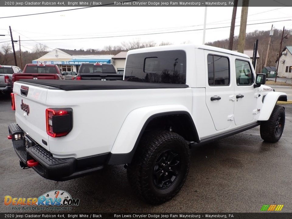 2020 Jeep Gladiator Rubicon 4x4 Bright White / Black Photo #6