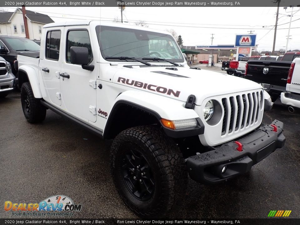 2020 Jeep Gladiator Rubicon 4x4 Bright White / Black Photo #8