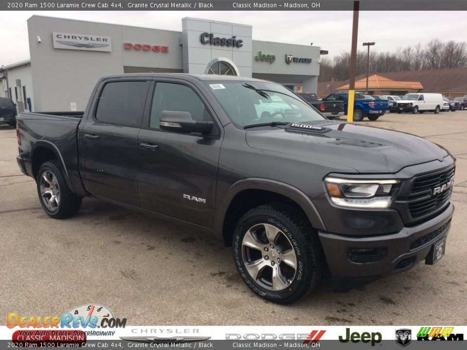 2020 Ram 1500 Laramie Crew Cab 4x4 Granite Crystal Metallic / Black Photo #1