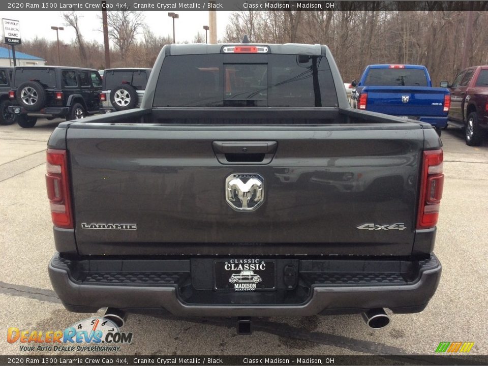 2020 Ram 1500 Laramie Crew Cab 4x4 Granite Crystal Metallic / Black Photo #8