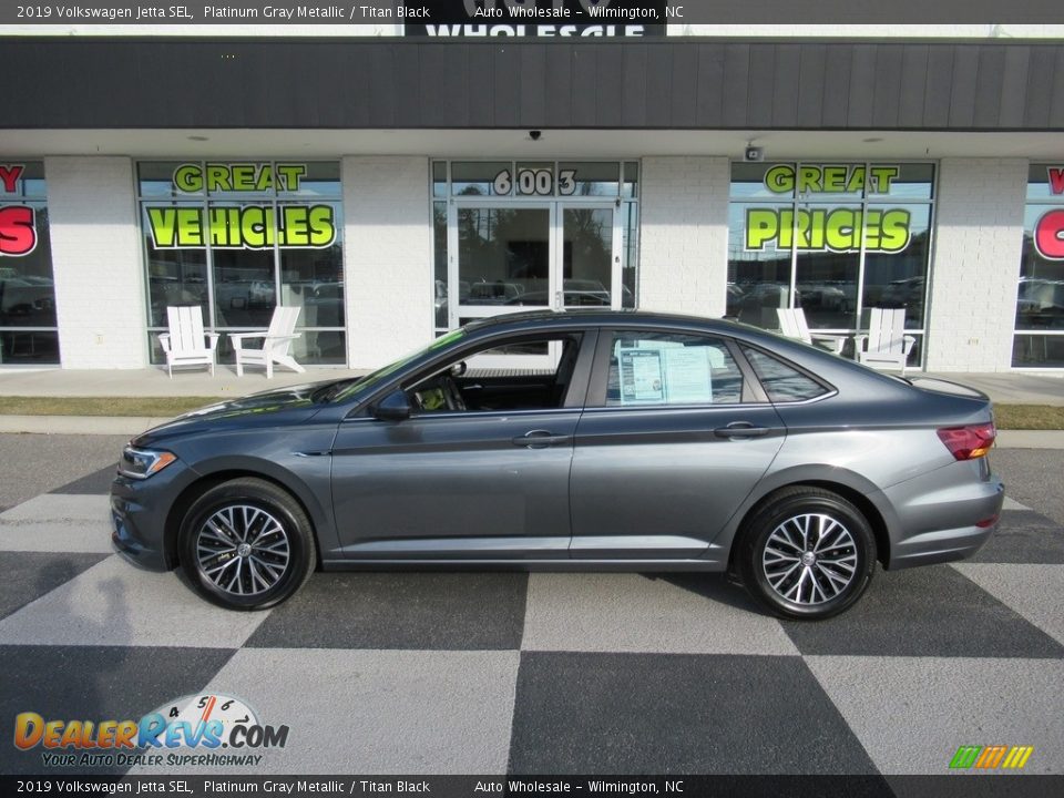 2019 Volkswagen Jetta SEL Platinum Gray Metallic / Titan Black Photo #1