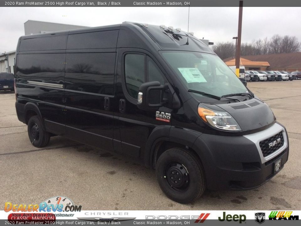 2020 Ram ProMaster 2500 High Roof Cargo Van Black / Black Photo #1