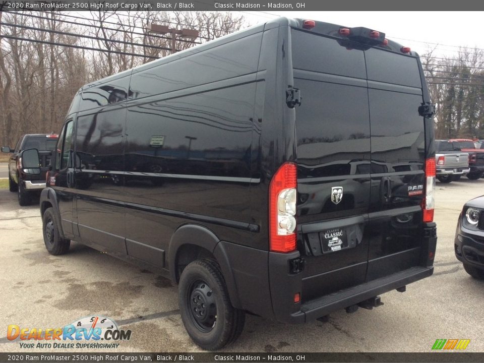 2020 Ram ProMaster 2500 High Roof Cargo Van Black / Black Photo #7