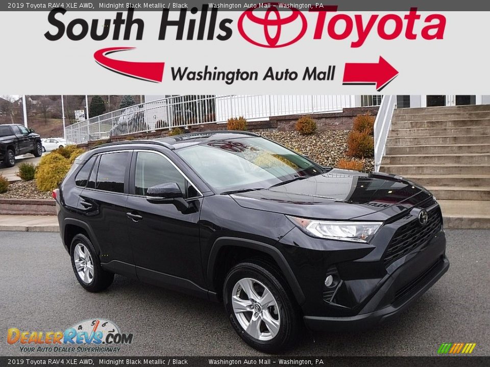 2019 Toyota RAV4 XLE AWD Midnight Black Metallic / Black Photo #1