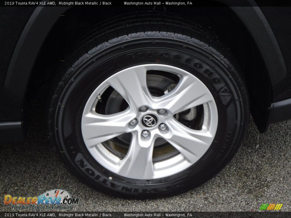 2019 Toyota RAV4 XLE AWD Midnight Black Metallic / Black Photo #3