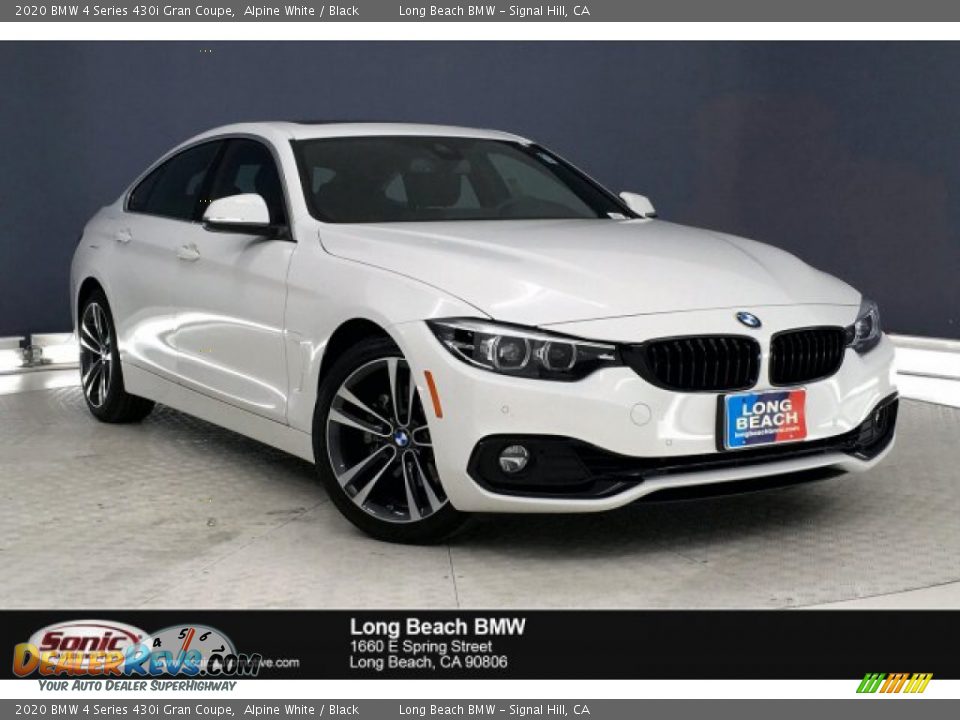 2020 BMW 4 Series 430i Gran Coupe Alpine White / Black Photo #1