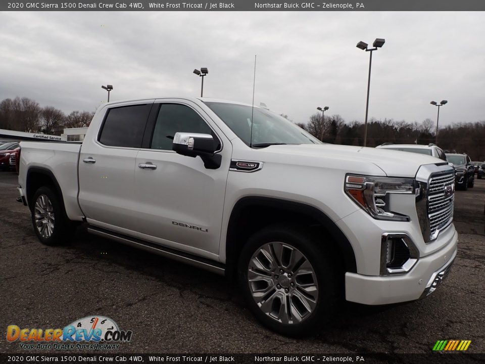 2020 GMC Sierra 1500 Denali Crew Cab 4WD White Frost Tricoat / Jet Black Photo #3
