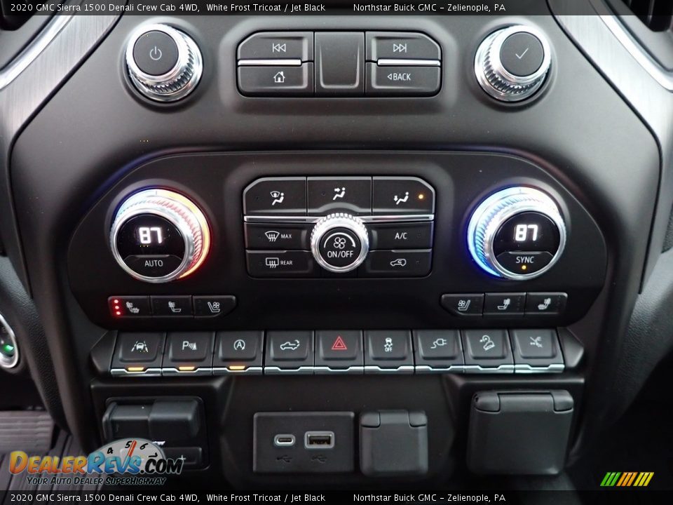 2020 GMC Sierra 1500 Denali Crew Cab 4WD White Frost Tricoat / Jet Black Photo #19